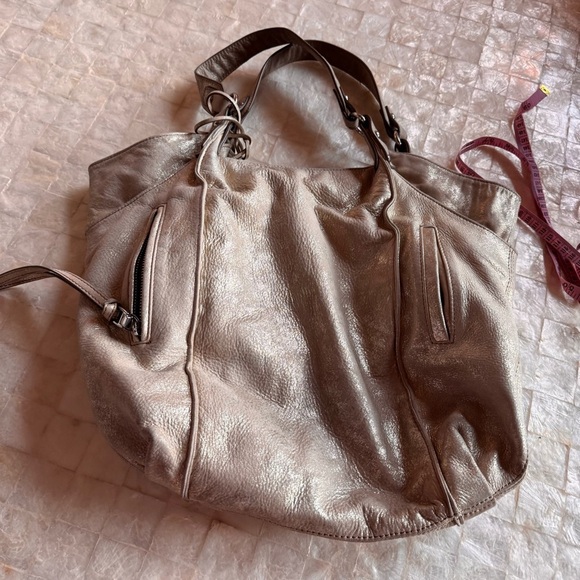 KOOBA VINTAGE GOLD LEATHER HOBO BAG metallic Y2K shoulder purse - Picture 15 of 15